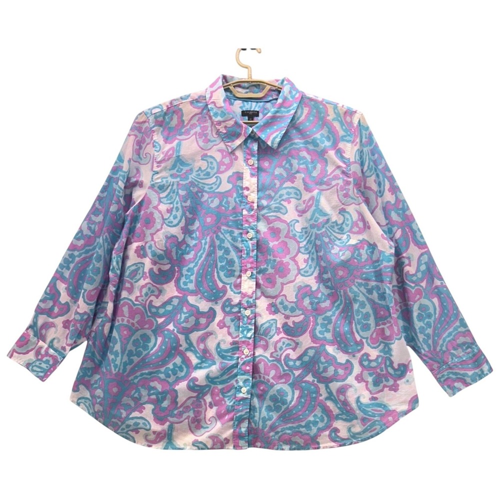 Talbots Button Down Blue Size 3X - image 1